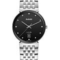 Rado Rado Florence Classic Diamonds R48912733  R48912733 кварцевые женские часы  черный циферблат, браслет нержавеющая сталь — вид спереди