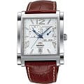 Orient Orient ETAC005W (FETAC005W)  FETAC005W механические мужские часы  белый циферблат, браслет кожа + текстиль — вид спереди