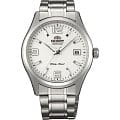 Orient Orient ER1X001W (FER1X001W)  FER1X001W механические мужские часы  белый циферблат, браслет  — вид спереди